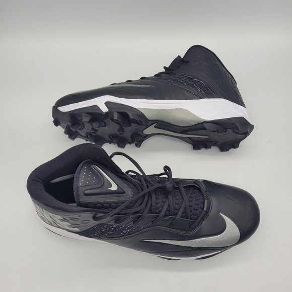 Nike Zoom Code Elite 3/4 TD Football Cleats Black/Silver Men Size 18 Wide - Picture 13 of 15